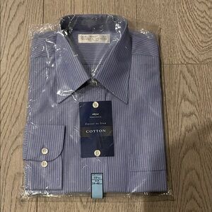 Marks & Spencer Classic Blue Pinstripe Dress Shirt